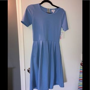 LuLaRoe Small light blue Amelia dress NWT